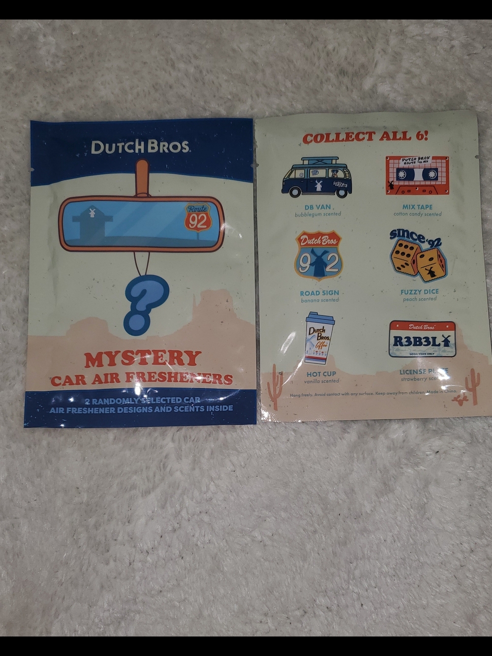Dutch Bros Mystery Car Air Fresheners (2) Qty